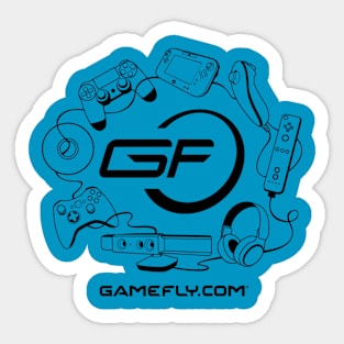 GF Retro Controllers Black Sticker